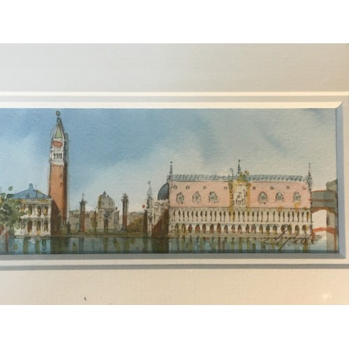 316 - Saverio De Bello Italian Artist (Born 1951) - 2 x Venetian Canal Scenes Both Framed and Glazed. Both... 