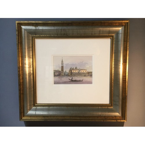 317 - Venetian Water Colour Signed and Dated. Framed and Glazed.H 42cm (Frame)W 45.5cm