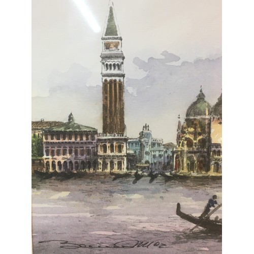 317 - Venetian Water Colour Signed and Dated. Framed and Glazed.H 42cm (Frame)W 45.5cm