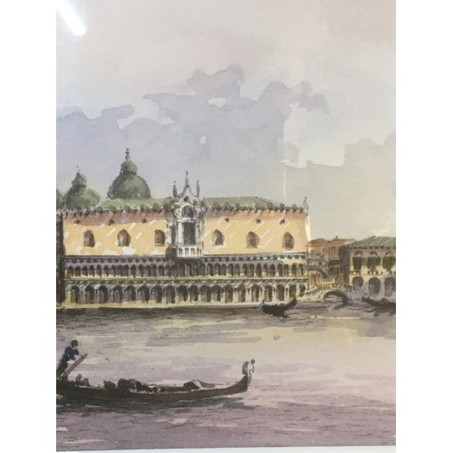 317 - Venetian Water Colour Signed and Dated. Framed and Glazed.H 42cm (Frame)W 45.5cm