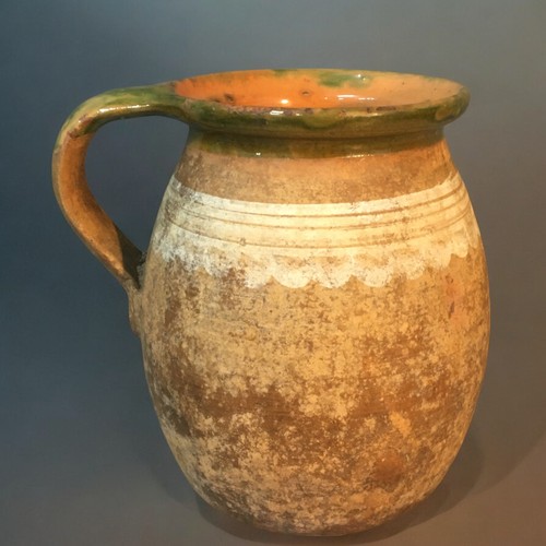 188 - Hungarian Early 20th Century Earthenware Jugs x 3. Largest 23cm Tall x 20cm Dia Approx.