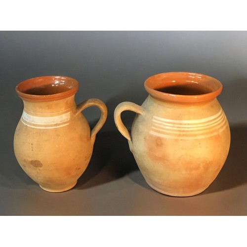 190 - Twin Handled Amphora Style Green Glazed Traditional Hungarian Early 20th Century Vessel, and 2 x Tra... 