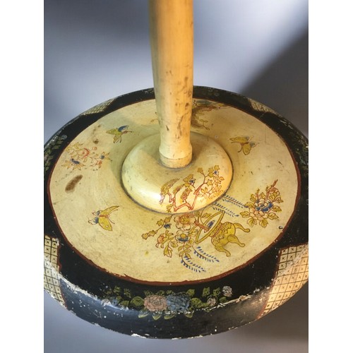 124 - Early 20th Century Japanese Papier-mâché and Turned Wood stand.H 49cm