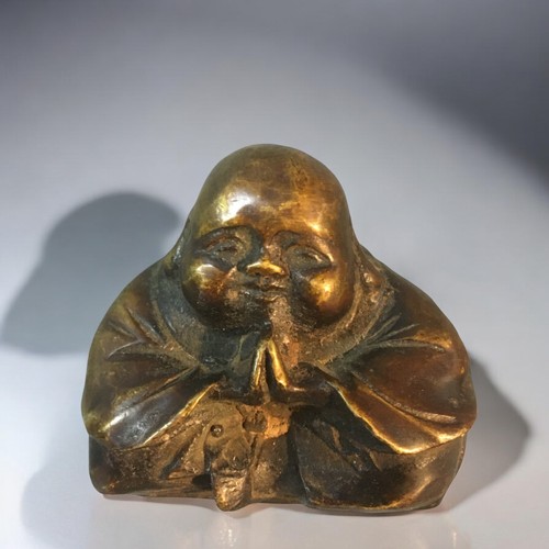 127 - Chinese 19th Century and Later Metalware - Bronze seated Budha, Cloisonné Salts, Buffalo, Lidded Bro... 