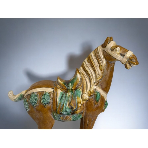 146 - A Chinese Tang style horse.Sancai glaze.Height- 30cm