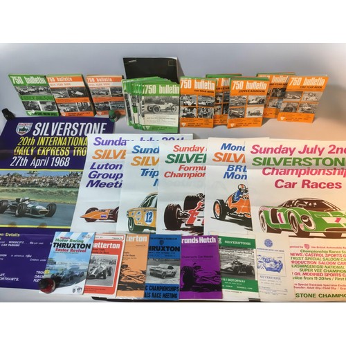 250 - Vintage Silverstone Automobilia Posters and Programmes from 1968 Onwards together with 