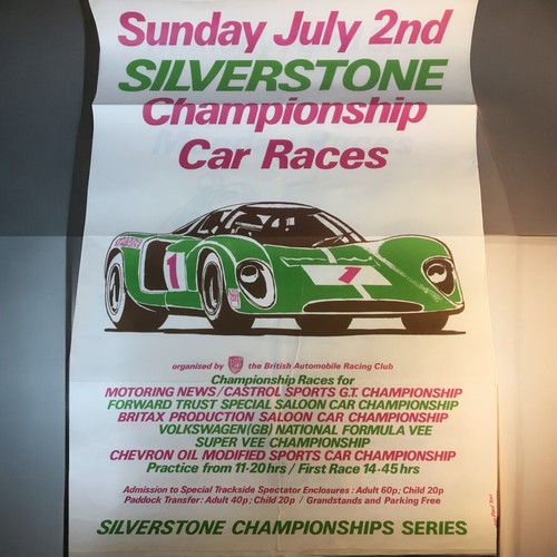 250 - Vintage Silverstone Automobilia Posters and Programmes from 1968 Onwards together with 