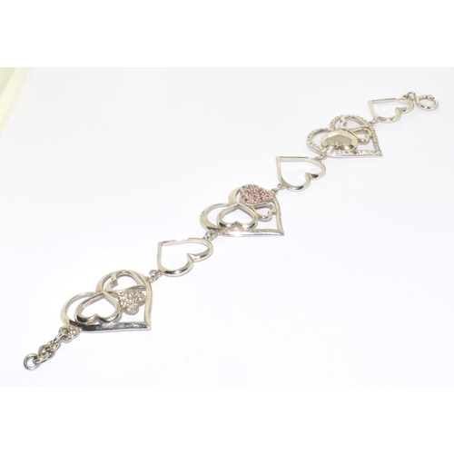 325 - 925 silver Heart bracelet 20g