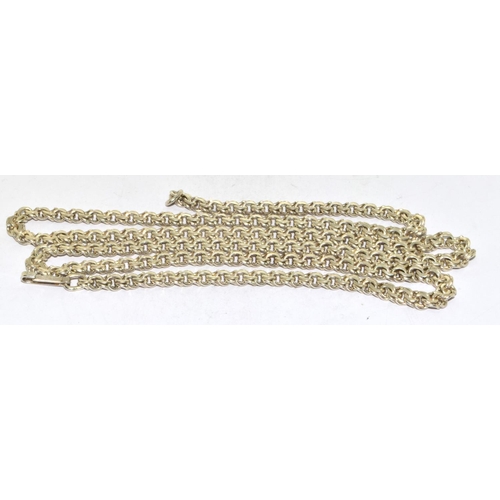 336 - 925 silver fancy link neck chain 60 cm long 25g