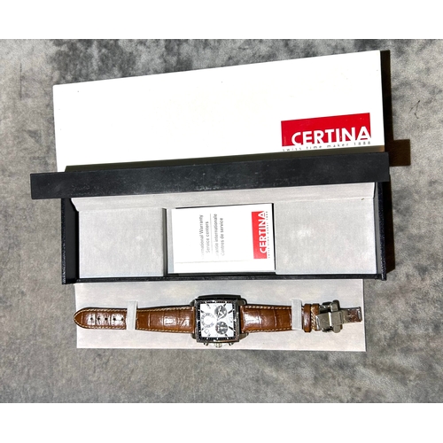 353 - Certina Watch DS Podium Square Chrono Quartz. The mens quartz models combine advanced technology wit... 