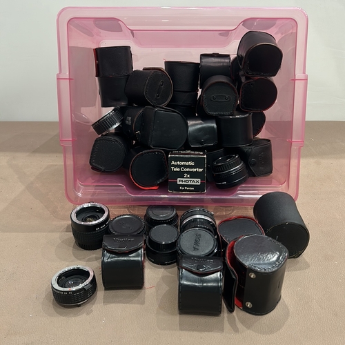 394 - Collection of teleconverter lenses, including Photax, Vivitar, and Sigma. Various models for Pentax.... 