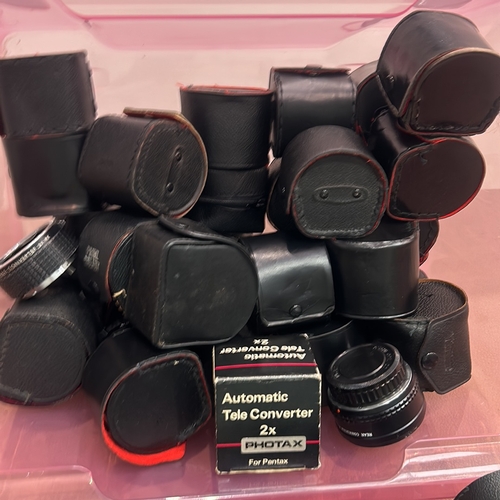 394 - Collection of teleconverter lenses, including Photax, Vivitar, and Sigma. Various models for Pentax.... 