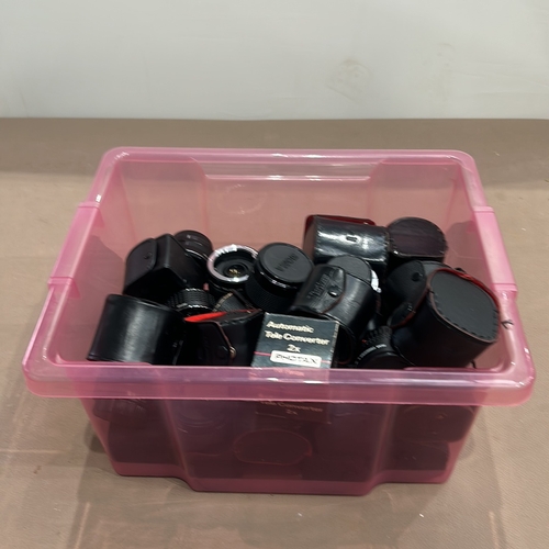 394 - Collection of teleconverter lenses, including Photax, Vivitar, and Sigma. Various models for Pentax.... 