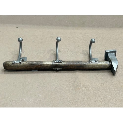 61 - Cast metal hooks on a wooden handle tool ref 050