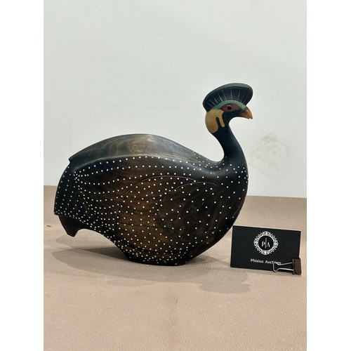 349 - Hand carved Crested Guinea Fowl by Knysna Ltd edition no 14/975