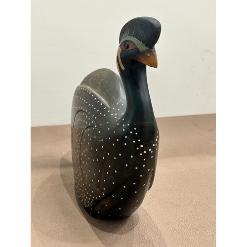 349 - Hand carved Crested Guinea Fowl by Knysna Ltd edition no 14/975