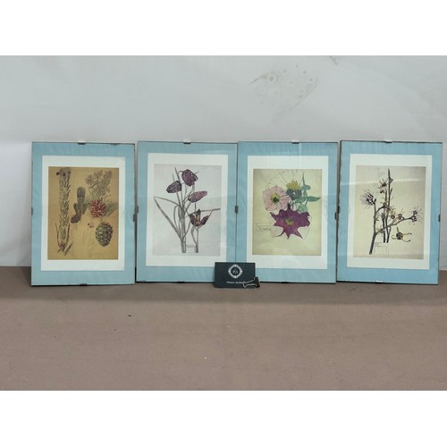 350 - Set of 4 Charles Rennie Mackintosh - Walberswick 1914/15 flower prints