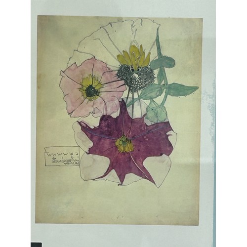 350 - Set of 4 Charles Rennie Mackintosh - Walberswick 1914/15 flower prints