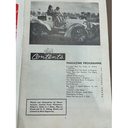 363 - 1966 Commemorative programme, RAC 'London to Brighton' Car Run