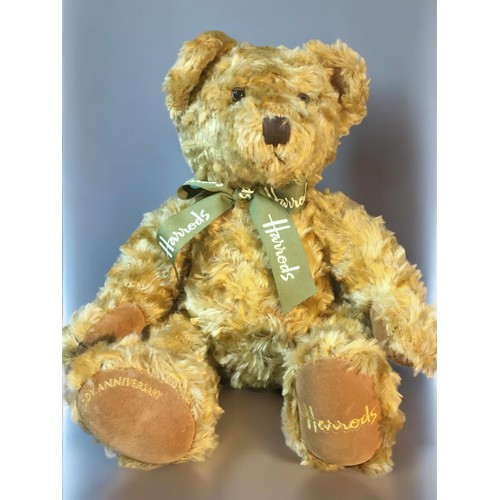 62 - Harrods Golden Plush Articulated Large Teddy Bear 