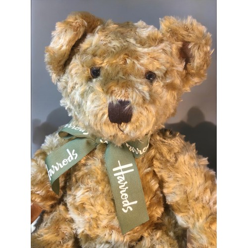 62 - Harrods Golden Plush Articulated Large Teddy Bear 