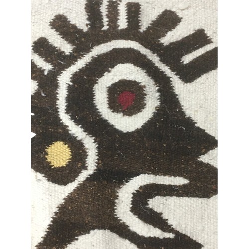 355 - Vintage Turkish Arts and Crafts Style Rug, and Another Similar with Ethnic Figural Design. Both Wool... 