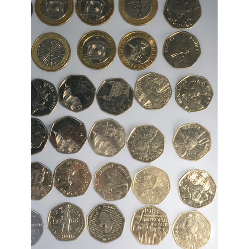 179 - Large Quantity of Collectable 50p's and £2 coins - London Underground, Beatrix Potter, Sherlock Holm... 