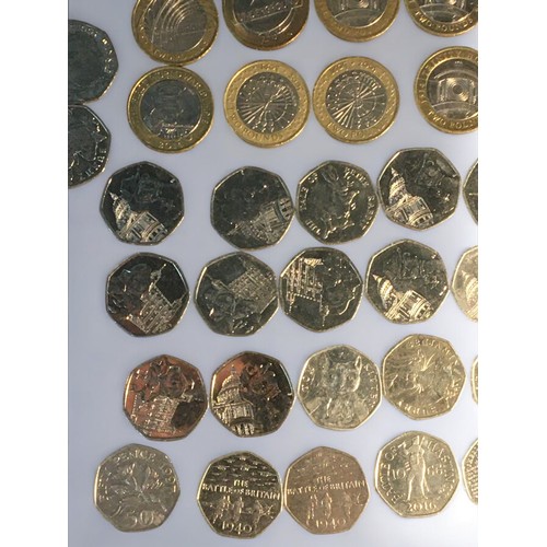 179 - Large Quantity of Collectable 50p's and £2 coins - London Underground, Beatrix Potter, Sherlock Holm... 