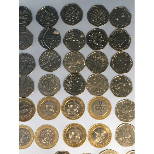 179 - Large Quantity of Collectable 50p's and £2 coins - London Underground, Beatrix Potter, Sherlock Holm... 