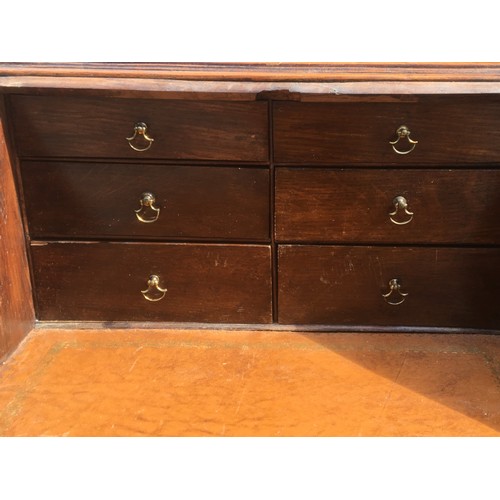 356 - 19th Century Oak Clerks/Ladies Bureau of Small Size, having 4 Graduating Drawers, and 6 Internal Dra... 