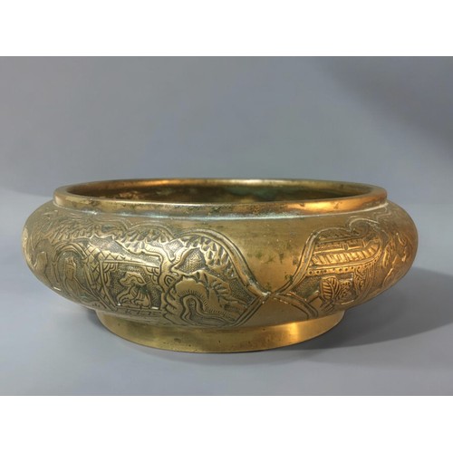 108 - Chinese and Tibetan - Pair of 19th Century Tibetan Libation Cups, Heavy Chinese Cast Bronze Circa 19... 