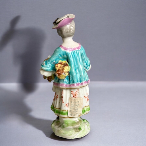 288 - A Chelsea-Derby porcelain figure. 'Seasons', Circa 1785.Together with a Swansea Cambrian pearlware P... 