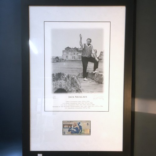 10 - Golfing Interest - Jack Nicklaus framed Ltd Edition Signed Verso 339/850 Print 