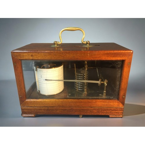 12 - Late 19th Century Early 20th Century Oak Cased Barograph and a Later Mid Century Example.