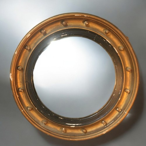 14 - 19th Century Convex Large Porthole Mirror.Dia 60cm.