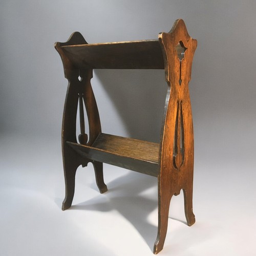 313 - Arts and Crafts Oak Book Stand.H 66.5cmW 46cm