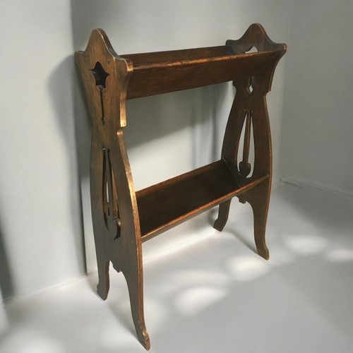 313 - Arts and Crafts Oak Book Stand.H 66.5cmW 46cm