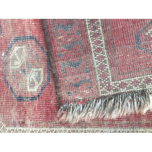 367 - Antique Turkemen Prayer Rug. Of Traditional Design Handmade and Knotted.L 99cmw 78cm