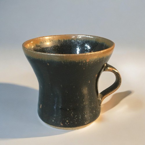 86 - 1949-54 David Leach St Ives Studio pottery Tenmoku Glaze Mug. Stamped to Base Rim Below Handle.