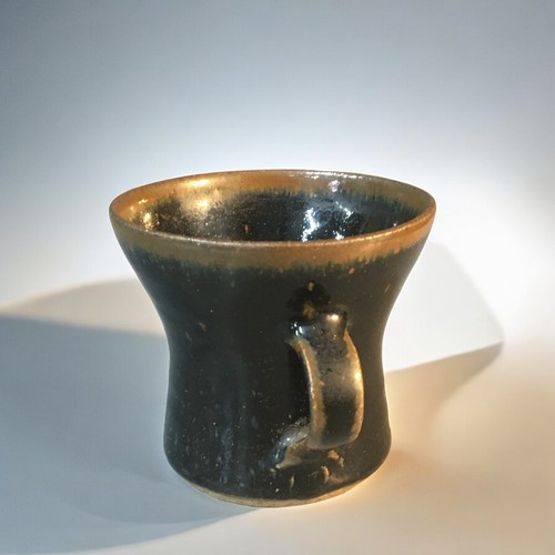 86 - 1949-54 David Leach St Ives Studio pottery Tenmoku Glaze Mug. Stamped to Base Rim Below Handle.