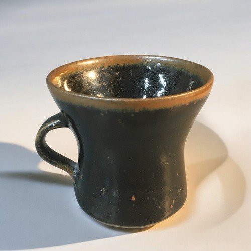 86 - 1949-54 David Leach St Ives Studio pottery Tenmoku Glaze Mug. Stamped to Base Rim Below Handle.