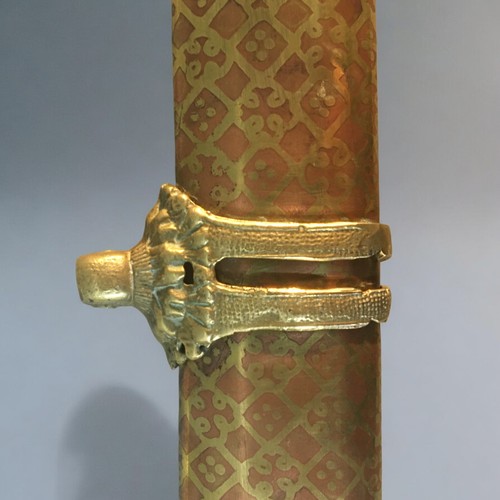 45 - Sino-Japanerse War \Wo Yao Dao Officers Ceremonial Katana Sword. Inlaid Copper on Brass Saya and Tsu... 