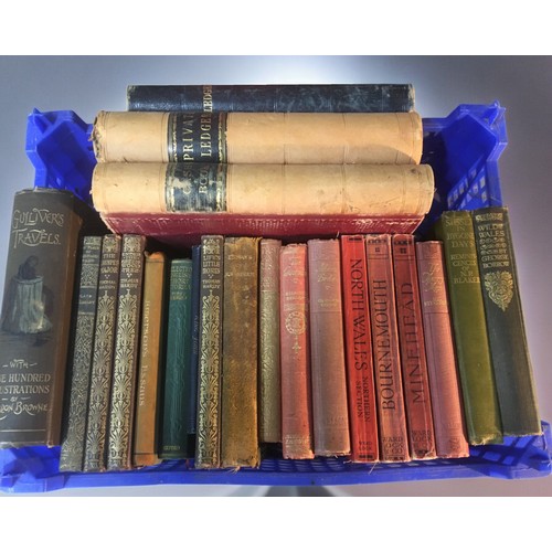 269 - 19th Century and later books 2 x Trays to include Gullivers Travels, Thomas Hardy, Shakespeare,  Gil... 