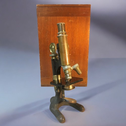 92 - 1910-20 German Otto Himmler of Berlin Serial No 13359 Microscope and Box. Carl Zeiss Lenses and of B... 