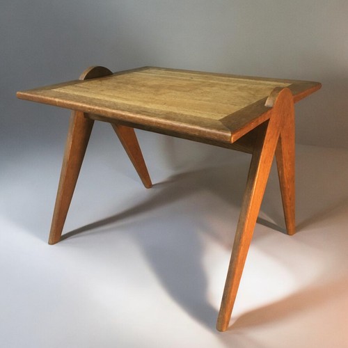 382 - Mid Century Circa 1950-60 Compass Legged Oak Coffee/Side Table in the Manner of Helmut Magg.H 43cmW ... 