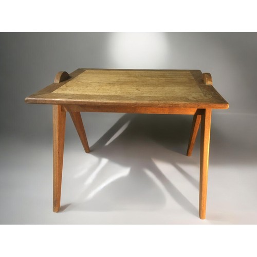 382 - Mid Century Circa 1950-60 Compass Legged Oak Coffee/Side Table in the Manner of Helmut Magg.H 43cmW ... 