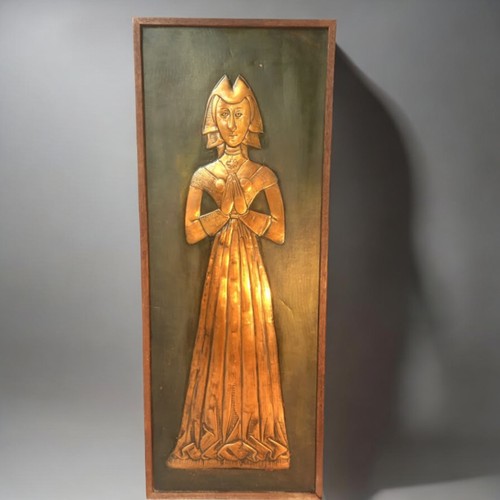 417 - Edward L Scarborough - Circa 1950-60 Copper Relief of Elizabeth Walroad, From The Brass Monument in ... 