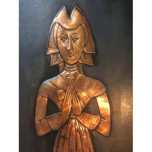 417 - Edward L Scarborough - Circa 1950-60 Copper Relief of Elizabeth Walroad, From The Brass Monument in ... 