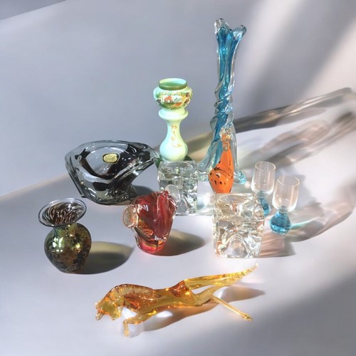 79 - Glass Ware to include Uranium Glass - Good Selection various manufacturers mostly Mid Century - Lux ... 