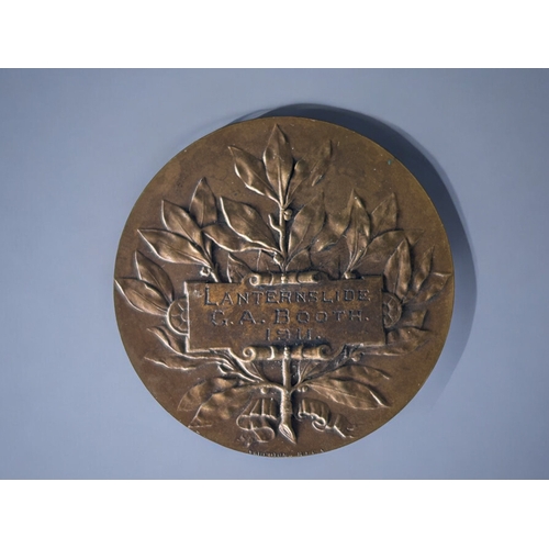 432 - Art Nouveau bronze medal.Inscribed 